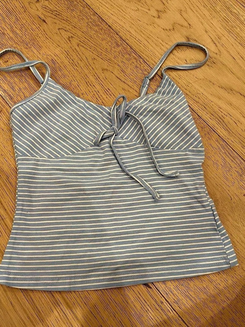 edikted Striped Bikini in Blue & White Like New